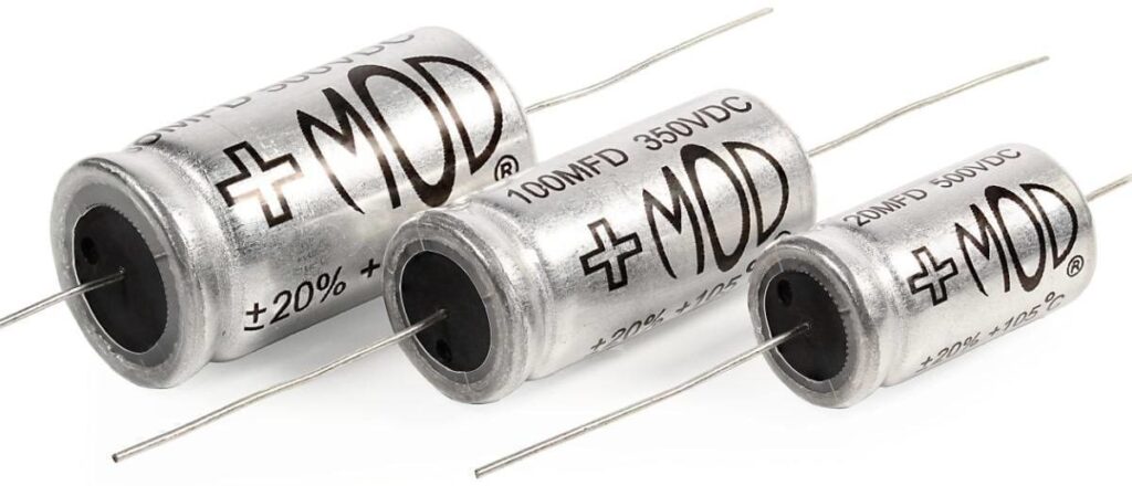 Mod Electronics has expanded its selection of electrolytic and oil capacitors for classic analog audio