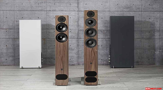 PMC fact 8 and 12 Signature speakers come in walnut finish