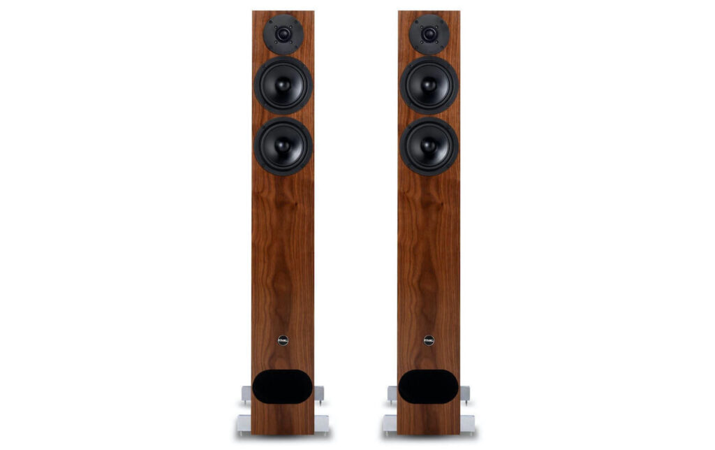 PMC fact 8 and 12 Signature speakers come in walnut finish